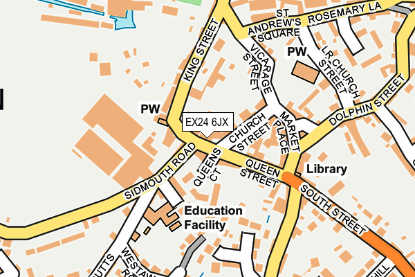 EX24 6JX map - OS OpenMap – Local (Ordnance Survey) EX24 6JX map - OS OpenMap – Local (Ordnance Survey)