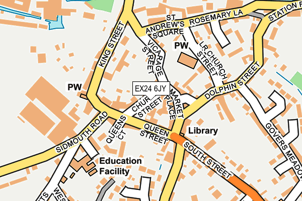 EX24 6JY map - OS OpenMap – Local (Ordnance Survey) EX24 6JY map - OS OpenMap – Local (Ordnance Survey)