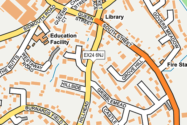 EX24 6NJ map - OS OpenMap – Local (Ordnance Survey) EX24 6NJ map - OS OpenMap – Local (Ordnance Survey)