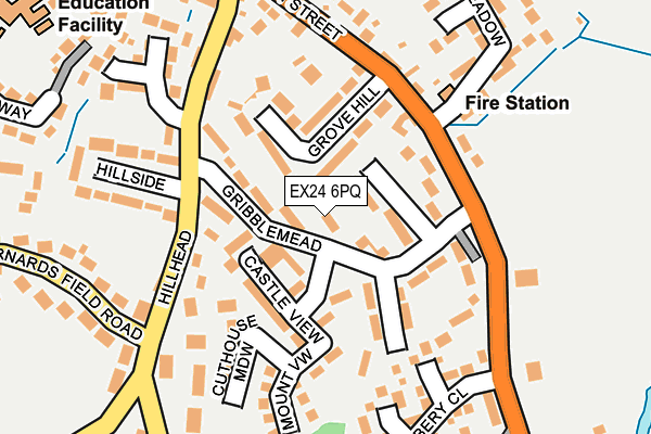 EX24 6PQ map - OS OpenMap – Local (Ordnance Survey) EX24 6PQ map - OS OpenMap – Local (Ordnance Survey)