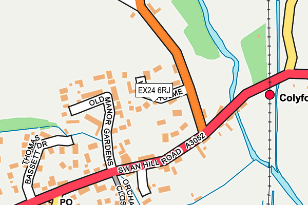 EX24 6RJ map - OS OpenMap – Local (Ordnance Survey) EX24 6RJ map - OS OpenMap – Local (Ordnance Survey)