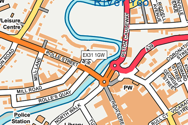 EX31 1GW map - OS OpenMap – Local (Ordnance Survey) EX31 1GW map - OS OpenMap – Local (Ordnance Survey)
