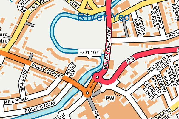 EX31 1GY map - OS OpenMap – Local (Ordnance Survey) EX31 1GY map - OS OpenMap – Local (Ordnance Survey)