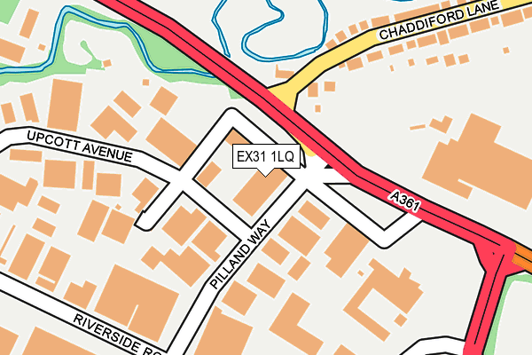 EX31 1LQ map - OS OpenMap – Local (Ordnance Survey) EX31 1LQ map - OS OpenMap – Local (Ordnance Survey)