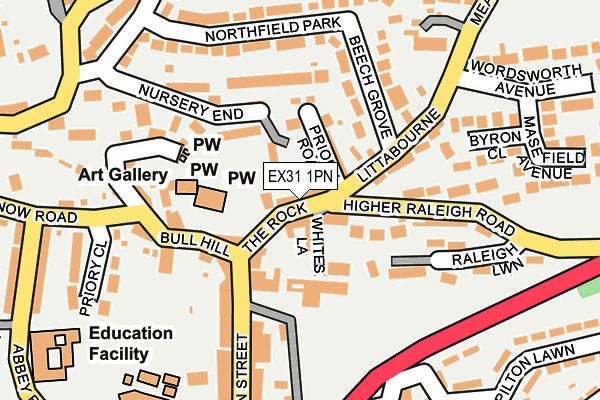 EX31 1PN map - OS OpenMap – Local (Ordnance Survey) EX31 1PN map - OS OpenMap – Local (Ordnance Survey)