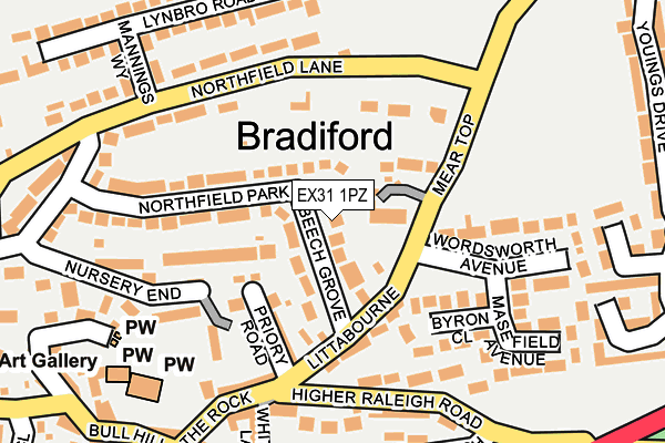 EX31 1PZ map - OS OpenMap – Local (Ordnance Survey) EX31 1PZ map - OS OpenMap – Local (Ordnance Survey)
