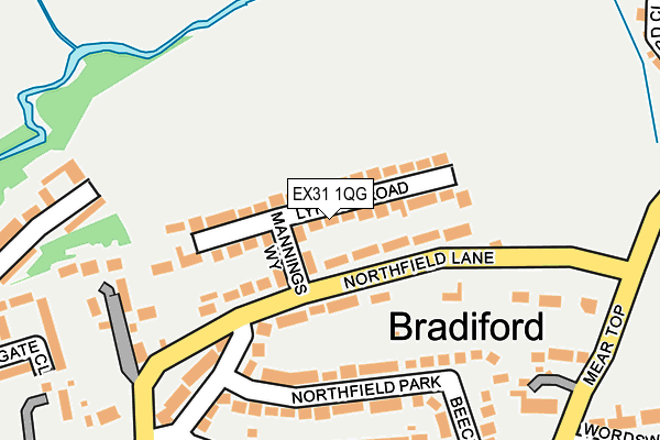 EX31 1QG map - OS OpenMap – Local (Ordnance Survey) EX31 1QG map - OS OpenMap – Local (Ordnance Survey)
