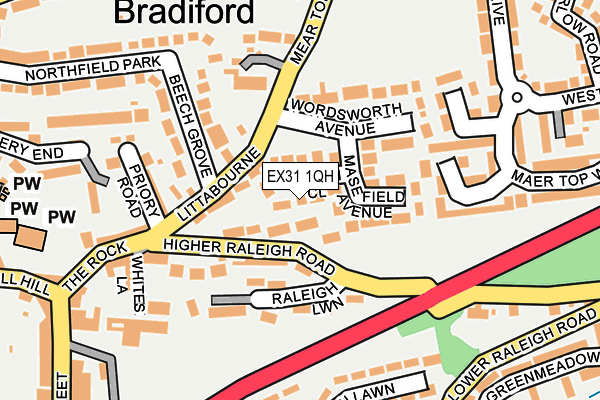 EX31 1QH map - OS OpenMap – Local (Ordnance Survey) EX31 1QH map - OS OpenMap – Local (Ordnance Survey)
