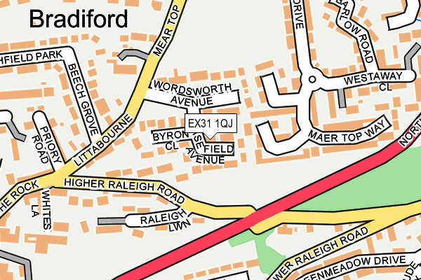EX31 1QJ map - OS OpenMap – Local (Ordnance Survey) EX31 1QJ map - OS OpenMap – Local (Ordnance Survey)