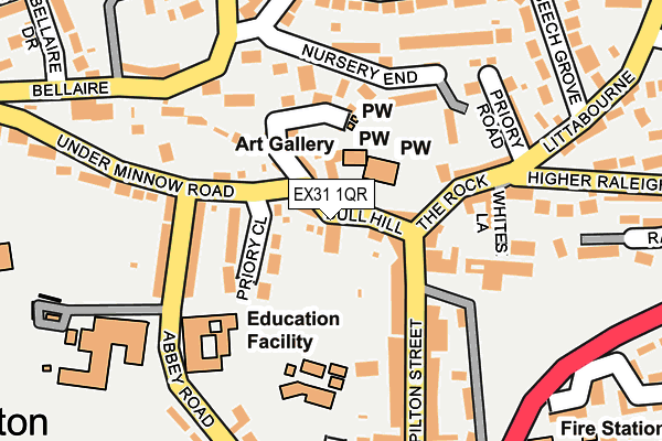 EX31 1QR map - OS OpenMap – Local (Ordnance Survey) EX31 1QR map - OS OpenMap – Local (Ordnance Survey)