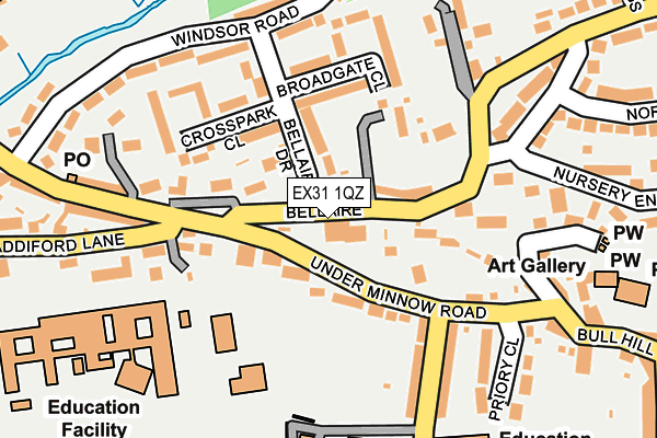 EX31 1QZ map - OS OpenMap – Local (Ordnance Survey) EX31 1QZ map - OS OpenMap – Local (Ordnance Survey)