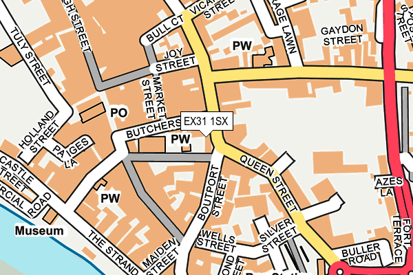 EX31 1SX map - OS OpenMap – Local (Ordnance Survey) EX31 1SX map - OS OpenMap – Local (Ordnance Survey)