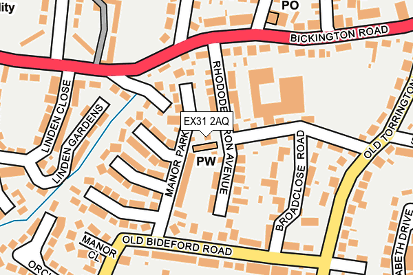 EX31 2AQ map - OS OpenMap – Local (Ordnance Survey) EX31 2AQ map - OS OpenMap – Local (Ordnance Survey)