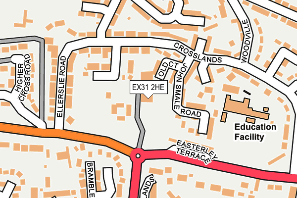 EX31 2HE map - OS OpenMap – Local (Ordnance Survey) EX31 2HE map - OS OpenMap – Local (Ordnance Survey)