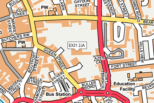 EX31 2JA map - OS OpenMap – Local (Ordnance Survey) EX31 2JA map - OS OpenMap – Local (Ordnance Survey)