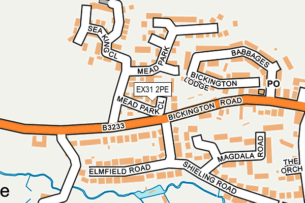 EX31 2PE map - OS OpenMap – Local (Ordnance Survey) EX31 2PE map - OS OpenMap – Local (Ordnance Survey)