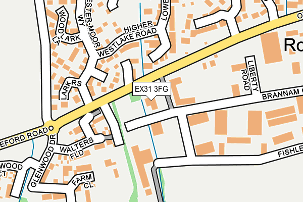 EX31 3FG map - OS OpenMap – Local (Ordnance Survey) EX31 3FG map - OS OpenMap – Local (Ordnance Survey)