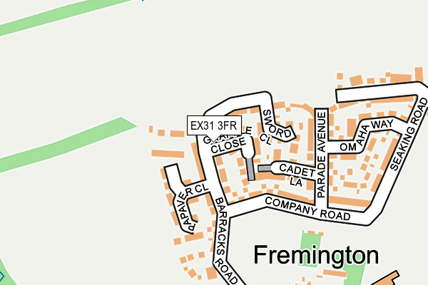 EX31 3FR map - OS OpenMap – Local (Ordnance Survey) EX31 3FR map - OS OpenMap – Local (Ordnance Survey)
