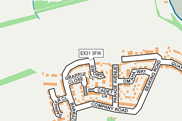 EX31 3FW map - OS OpenMap – Local (Ordnance Survey) EX31 3FW map - OS OpenMap – Local (Ordnance Survey)