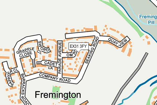 EX31 3FY map - OS OpenMap – Local (Ordnance Survey) EX31 3FY map - OS OpenMap – Local (Ordnance Survey)