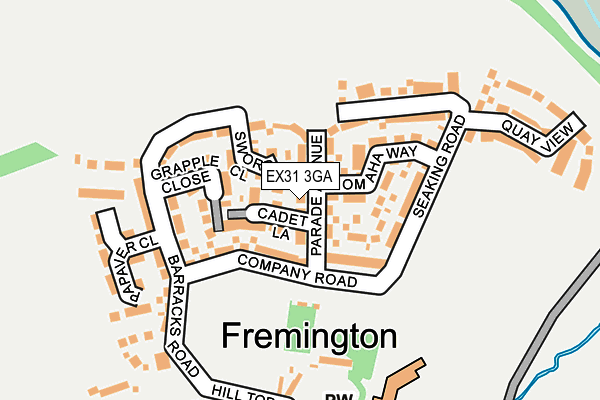 EX31 3GA map - OS OpenMap – Local (Ordnance Survey) EX31 3GA map - OS OpenMap – Local (Ordnance Survey)