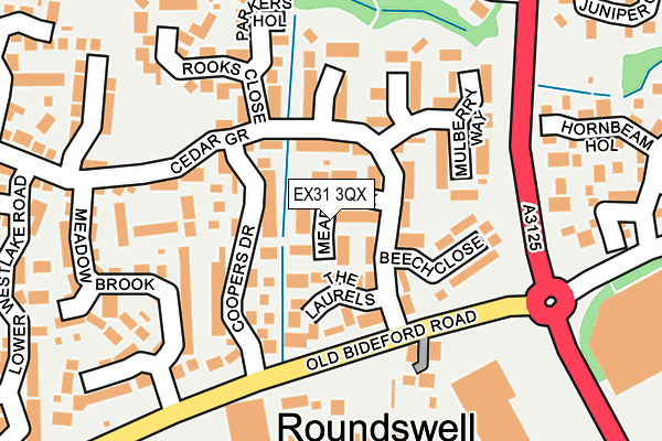 EX31 3QX map - OS OpenMap – Local (Ordnance Survey) EX31 3QX map - OS OpenMap – Local (Ordnance Survey)