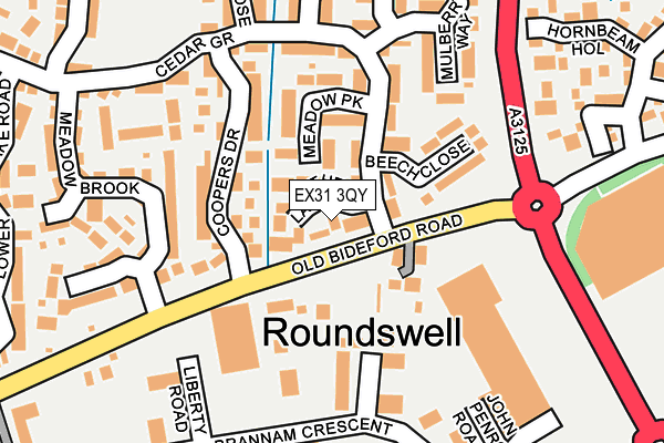 EX31 3QY map - OS OpenMap – Local (Ordnance Survey) EX31 3QY map - OS OpenMap – Local (Ordnance Survey)