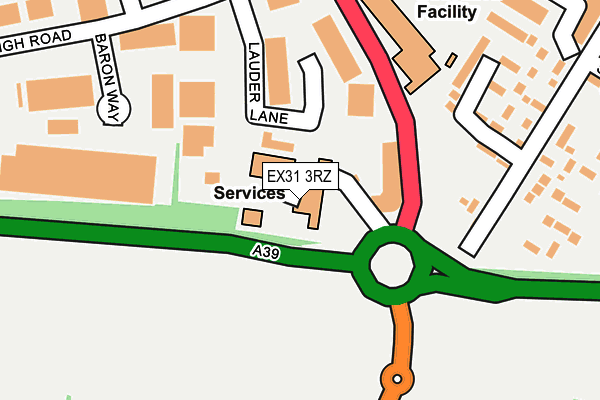 EX31 3RZ map - OS OpenMap – Local (Ordnance Survey) EX31 3RZ map - OS OpenMap – Local (Ordnance Survey)