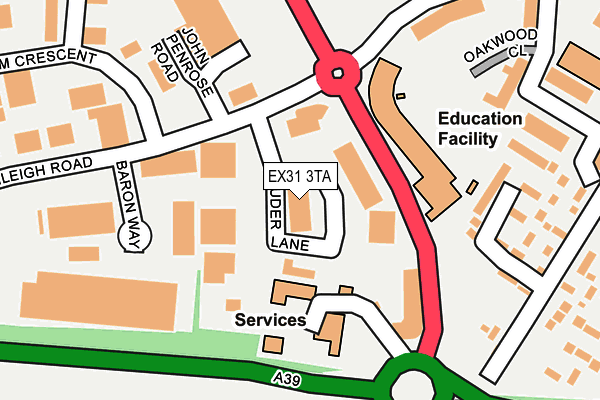 EX31 3TA map - OS OpenMap – Local (Ordnance Survey) EX31 3TA map - OS OpenMap – Local (Ordnance Survey)