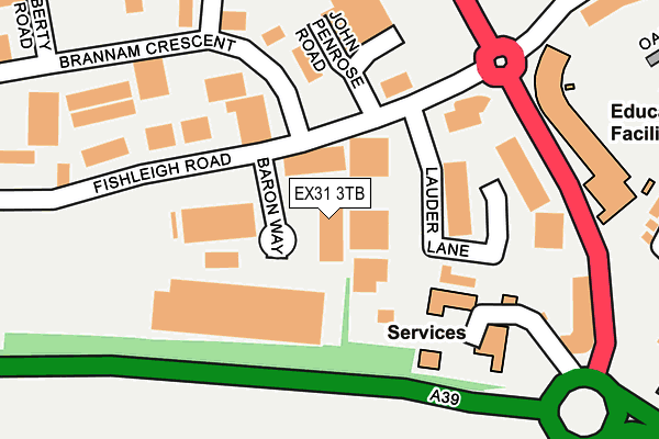 EX31 3TB map - OS OpenMap – Local (Ordnance Survey) EX31 3TB map - OS OpenMap – Local (Ordnance Survey)