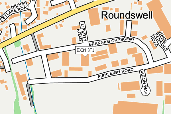 EX31 3TJ map - OS OpenMap – Local (Ordnance Survey) EX31 3TJ map - OS OpenMap – Local (Ordnance Survey)