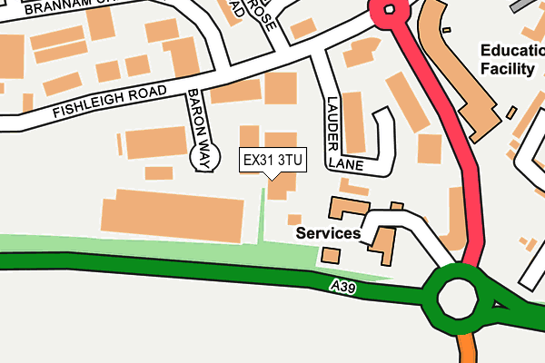 EX31 3TU map - OS OpenMap – Local (Ordnance Survey) EX31 3TU map - OS OpenMap – Local (Ordnance Survey)