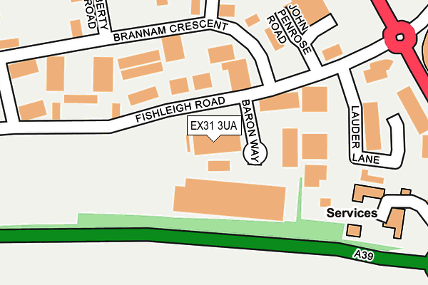 EX31 3UA map - OS OpenMap – Local (Ordnance Survey) EX31 3UA map - OS OpenMap – Local (Ordnance Survey)
