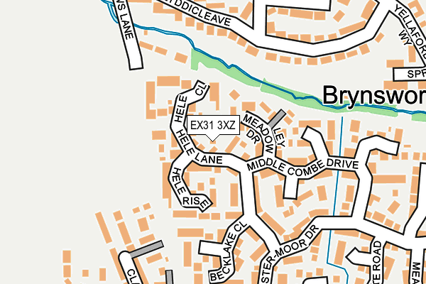 EX31 3XZ map - OS OpenMap – Local (Ordnance Survey) EX31 3XZ map - OS OpenMap – Local (Ordnance Survey)