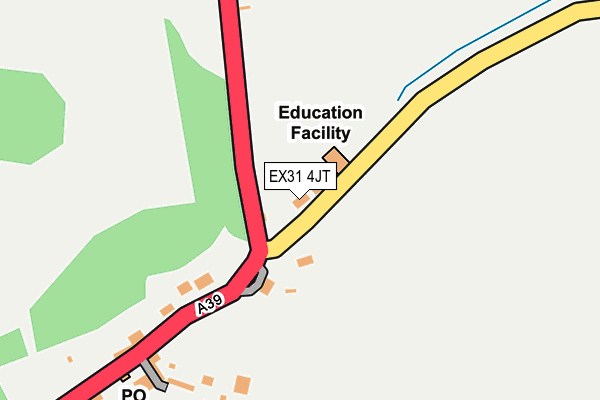 EX31 4JT map - OS OpenMap – Local (Ordnance Survey) EX31 4JT map - OS OpenMap – Local (Ordnance Survey)