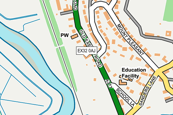 EX32 0AJ map - OS OpenMap – Local (Ordnance Survey) EX32 0AJ map - OS OpenMap – Local (Ordnance Survey)