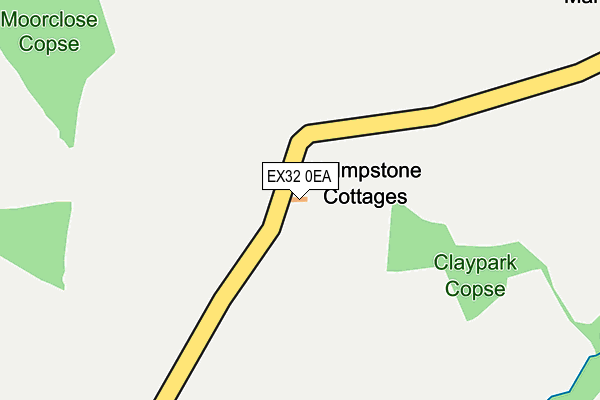 EX32 0EA map - OS OpenMap – Local (Ordnance Survey) EX32 0EA map - OS OpenMap – Local (Ordnance Survey)