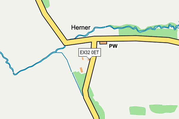 EX32 0ET map - OS OpenMap – Local (Ordnance Survey) EX32 0ET map - OS OpenMap – Local (Ordnance Survey)