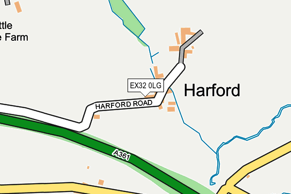 EX32 0LG map - OS OpenMap – Local (Ordnance Survey) EX32 0LG map - OS OpenMap – Local (Ordnance Survey)