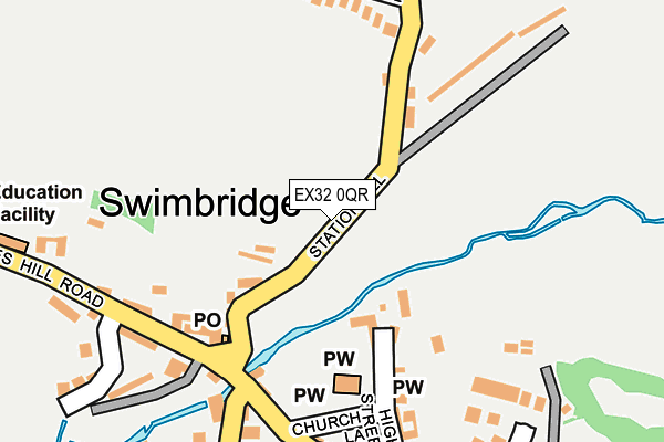 EX32 0QR map - OS OpenMap – Local (Ordnance Survey) EX32 0QR map - OS OpenMap – Local (Ordnance Survey)