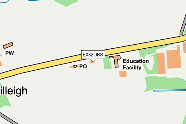 EX32 0RS map - OS OpenMap – Local (Ordnance Survey) EX32 0RS map - OS OpenMap – Local (Ordnance Survey)