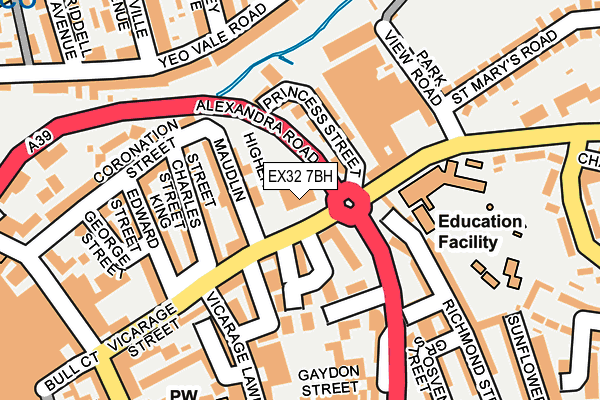 EX32 7BH map - OS OpenMap – Local (Ordnance Survey) EX32 7BH map - OS OpenMap – Local (Ordnance Survey)
