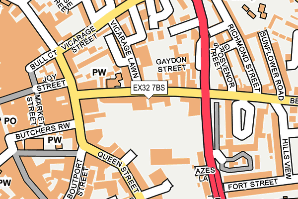 EX32 7BS map - OS OpenMap – Local (Ordnance Survey) EX32 7BS map - OS OpenMap – Local (Ordnance Survey)