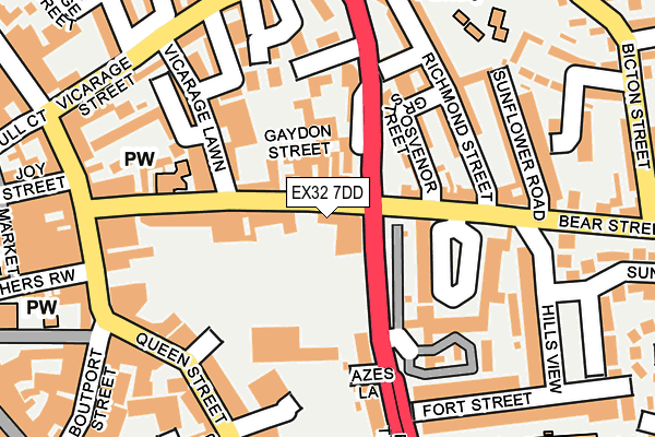 EX32 7DD map - OS OpenMap – Local (Ordnance Survey) EX32 7DD map - OS OpenMap – Local (Ordnance Survey)