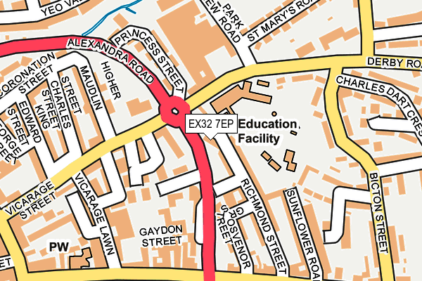 EX32 7EP map - OS OpenMap – Local (Ordnance Survey) EX32 7EP map - OS OpenMap – Local (Ordnance Survey)