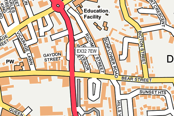 EX32 7EW map - OS OpenMap – Local (Ordnance Survey) EX32 7EW map - OS OpenMap – Local (Ordnance Survey)