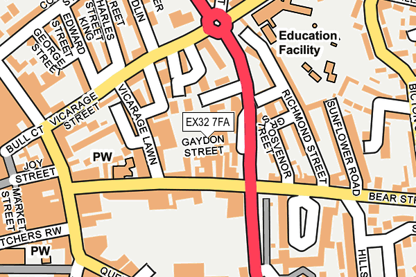 EX32 7FA map - OS OpenMap – Local (Ordnance Survey) EX32 7FA map - OS OpenMap – Local (Ordnance Survey)