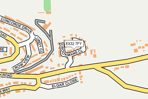 EX32 7FY map - OS OpenMap – Local (Ordnance Survey) EX32 7FY map - OS OpenMap – Local (Ordnance Survey)