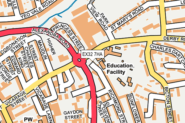 EX32 7HA map - OS OpenMap – Local (Ordnance Survey) EX32 7HA map - OS OpenMap – Local (Ordnance Survey)