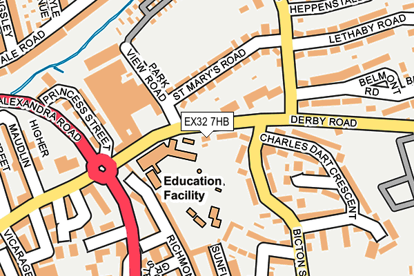 EX32 7HB map - OS OpenMap – Local (Ordnance Survey) EX32 7HB map - OS OpenMap – Local (Ordnance Survey)